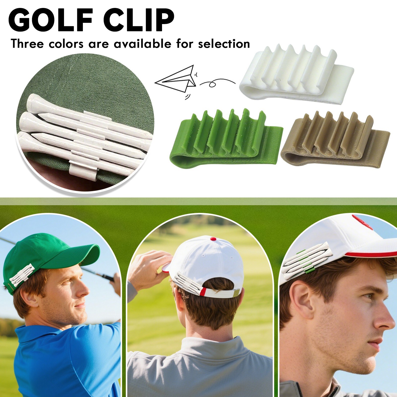 Golf Equipment Holder - Hat Clip Golf Seat Holder Fits