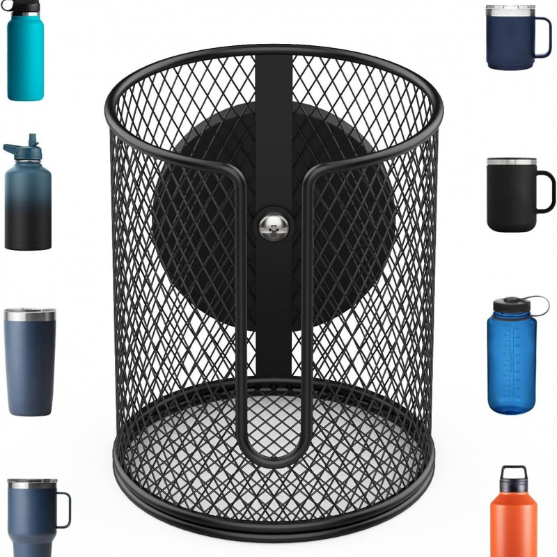 Golf Equipment Holder - Magnetic cup holder, heavy-duty metal mesh